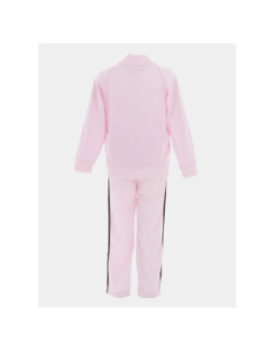 Survêtement veste jogging 3 bandes rose enfant - Adidas