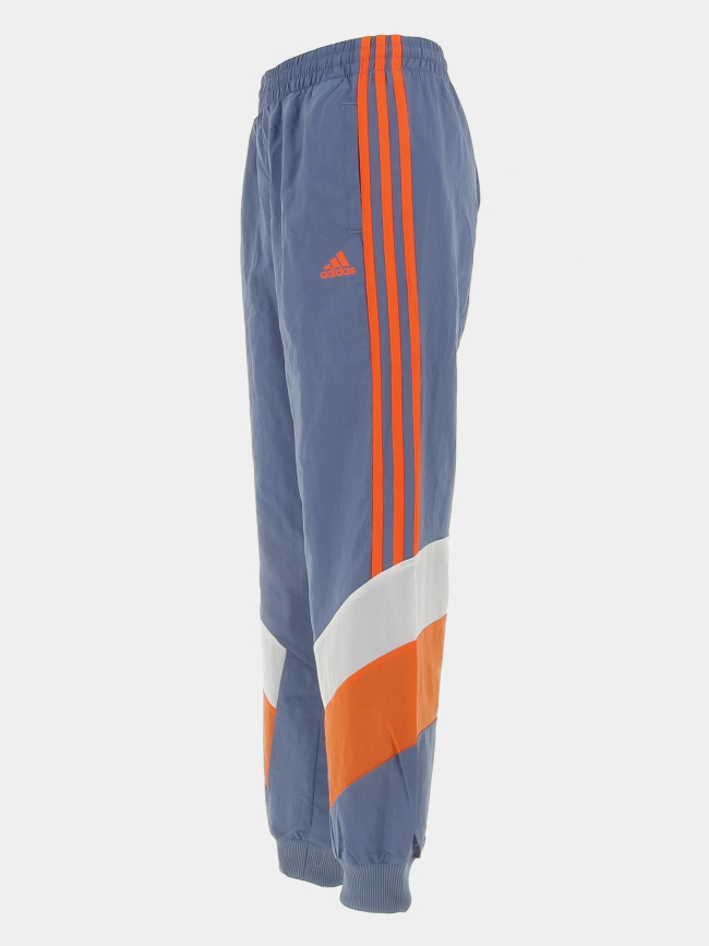 Jogging bicolore bleu/orange garçon - Adidas