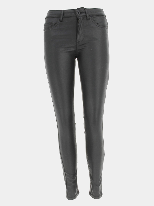 Pantalon skinny hush 30 enduit noir femme - Only