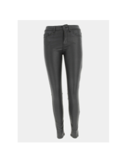 Pantalon skinny hush 30 enduit noir femme - Only