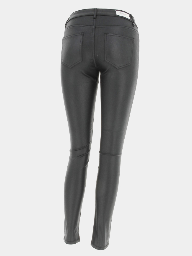 Pantalon skinny hush 30 enduit noir femme - Only