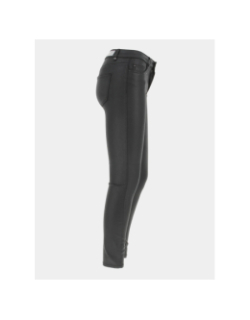 Pantalon skinny hush 30 enduit noir femme - Only