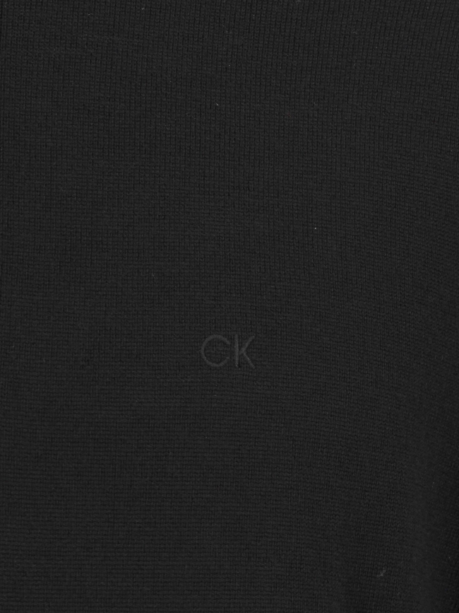 Pull en laine superior zip noir homme - Calvin Klein