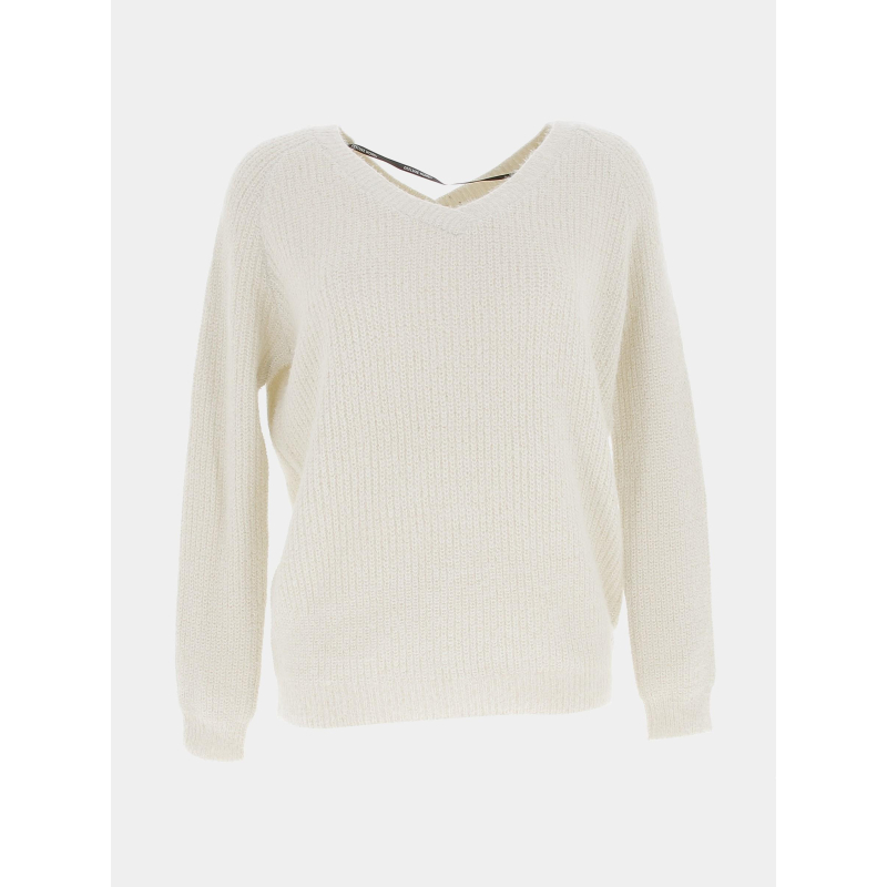 Pull armelle blanc femme - Deeluxe