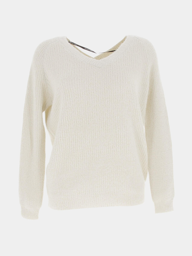 Pull armelle blanc femme - Deeluxe