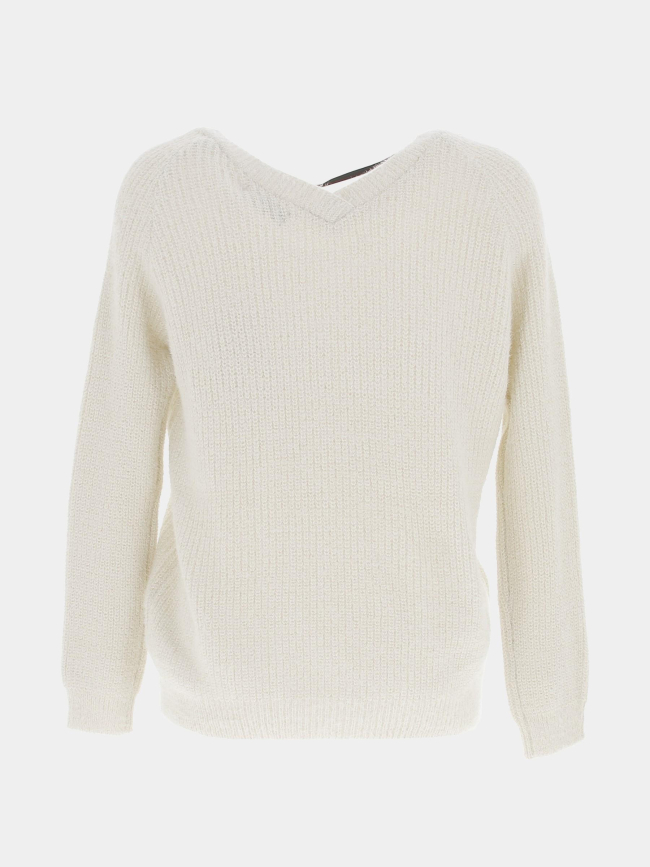 Pull armelle blanc femme - Deeluxe