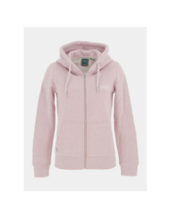 Sweat à capuche zippé vintage rose femme - Superdry
