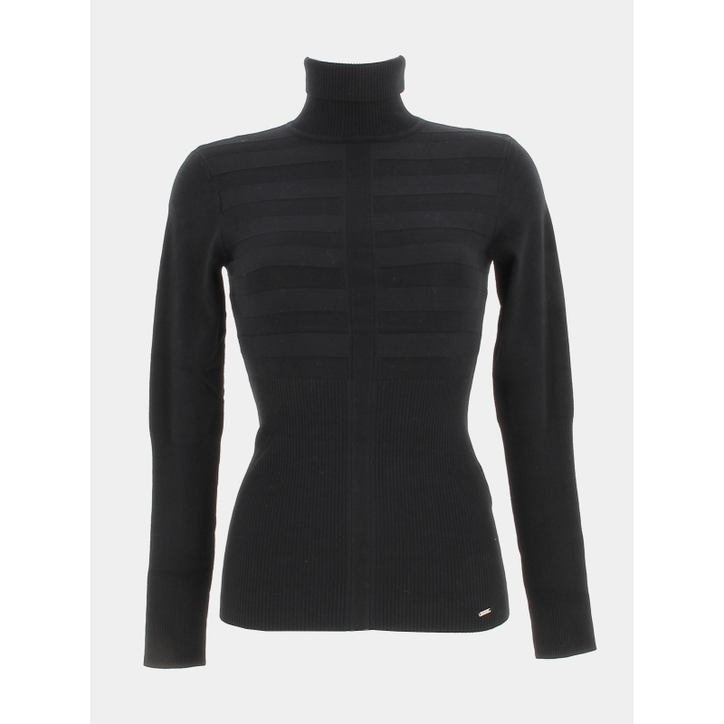 Pull col roulé mentosa noir femme - Morgan