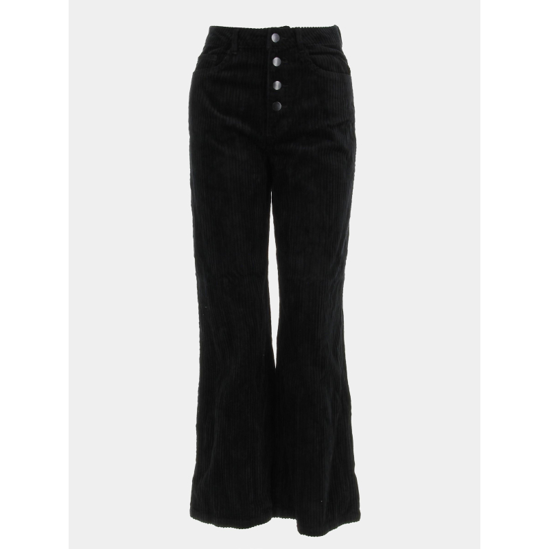 Pantalon taille haute velours kathy noir femme - Véro Moda