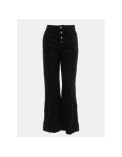 Pantalon taille haute velours kathy noir femme - Véro Moda