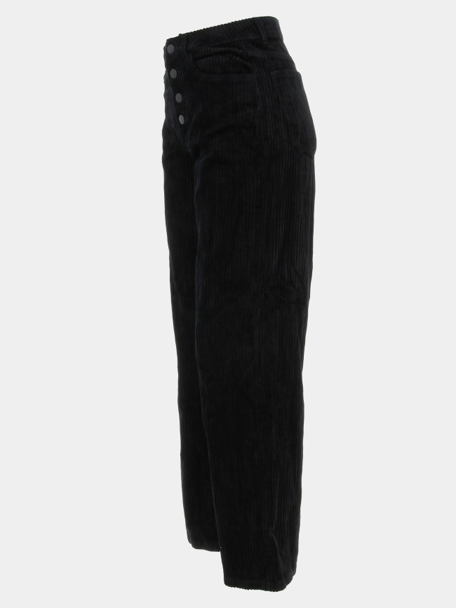 Pantalon taille haute velours kathy noir femme - Véro Moda