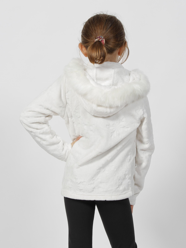 Gilet polaire courmayeur blanc fille - Angele Sportswear