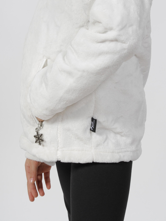 Gilet polaire courmayeur blanc fille - Angele Sportswear