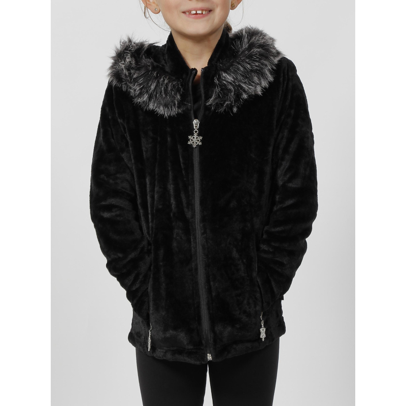 Gilet polaire courmayeur noir fille - Angele Sportswear