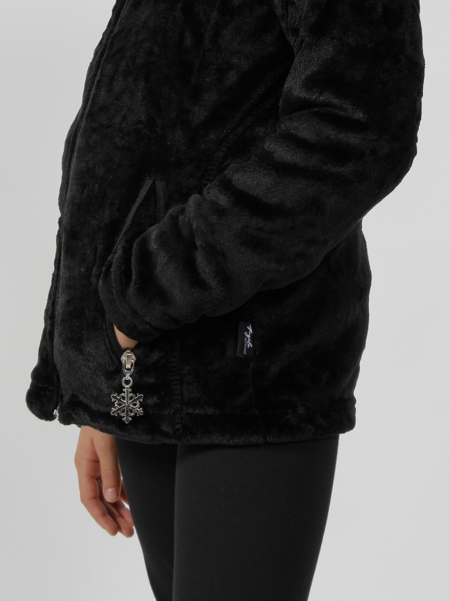 Gilet polaire courmayeur noir fille - Angele Sportswear