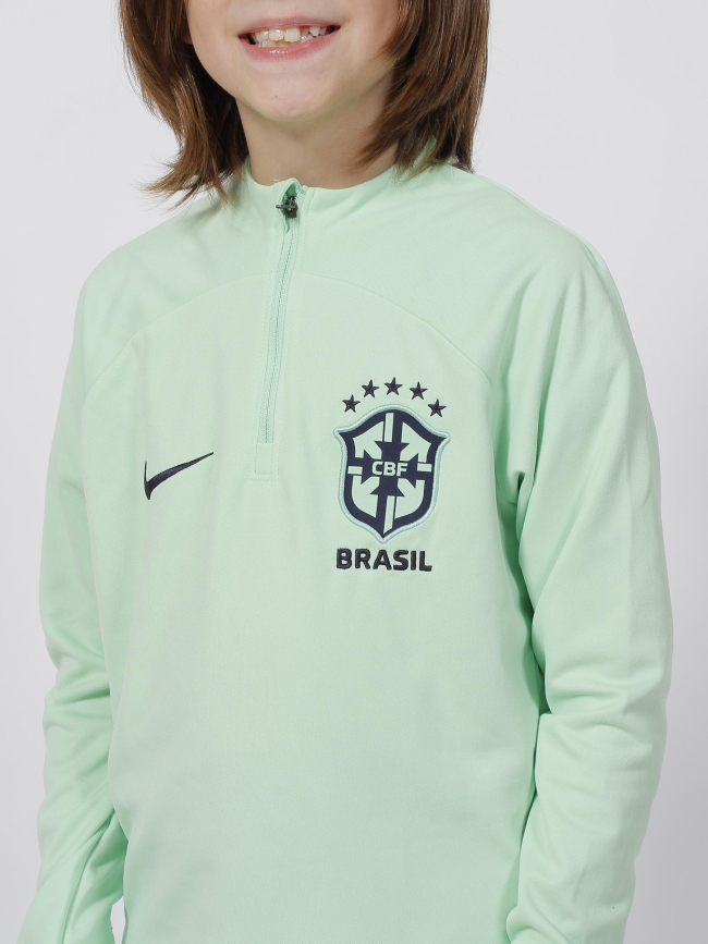 Sweat de football brasil vert enfant - Nike