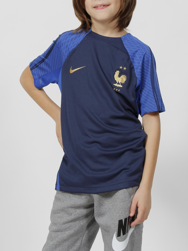 Maillot de football FFF strike bleu marine enfant - Nike