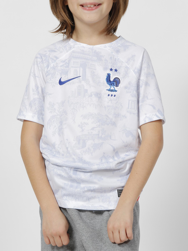 T-shirt de football france fff extérieur blanc enfant - Nike