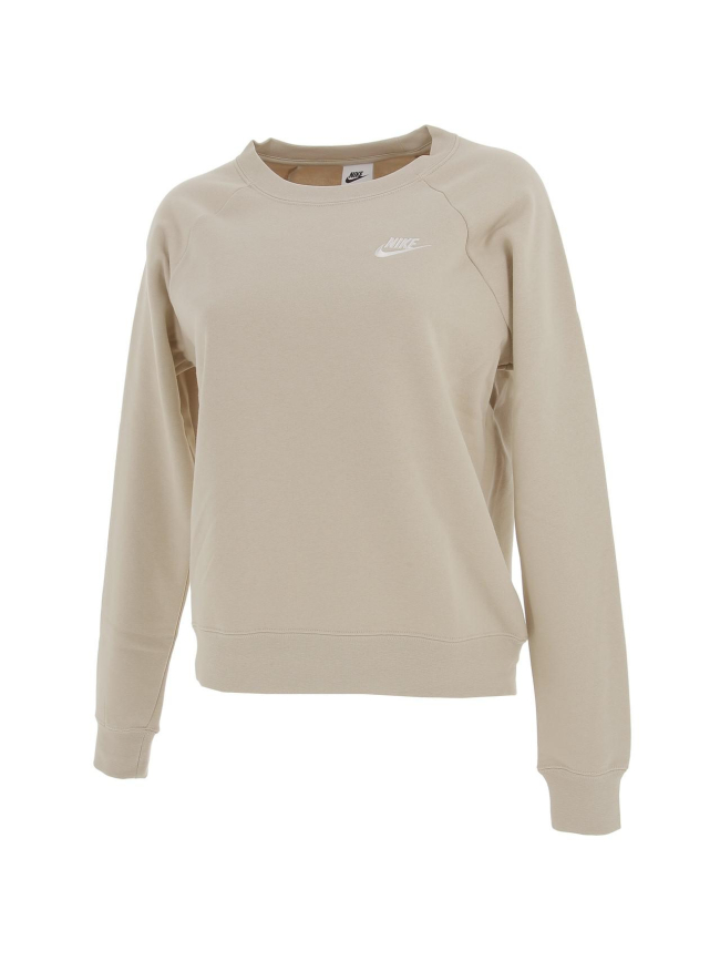 Sweat nsw essential crew beige femme - Nike