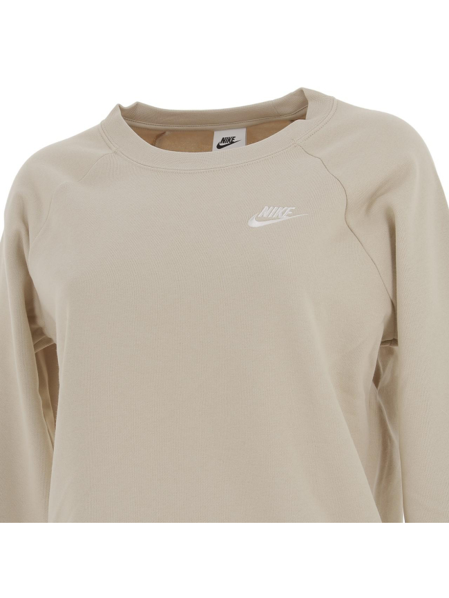 Sweat nsw essential crew beige femme - Nike