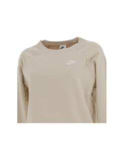 Sweat nsw essential crew beige femme - Nike