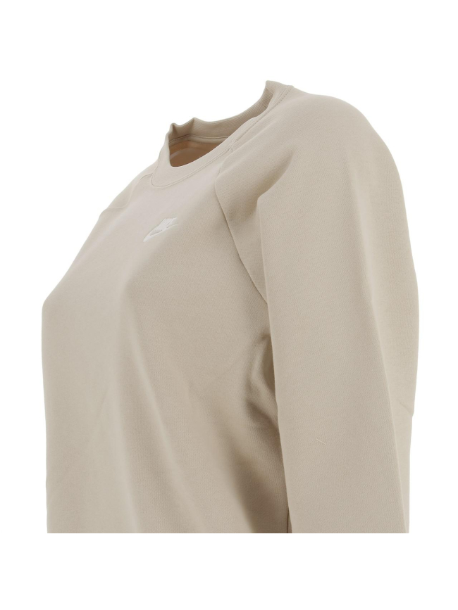 Sweat nsw essential crew beige femme - Nike