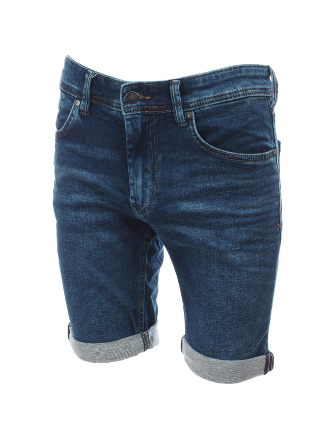 Short en jean scotty 3 bleu marine garçon - Teddy Smith