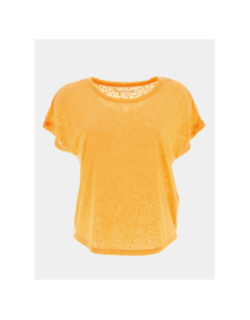 T-shirt top loose orange femme - Only