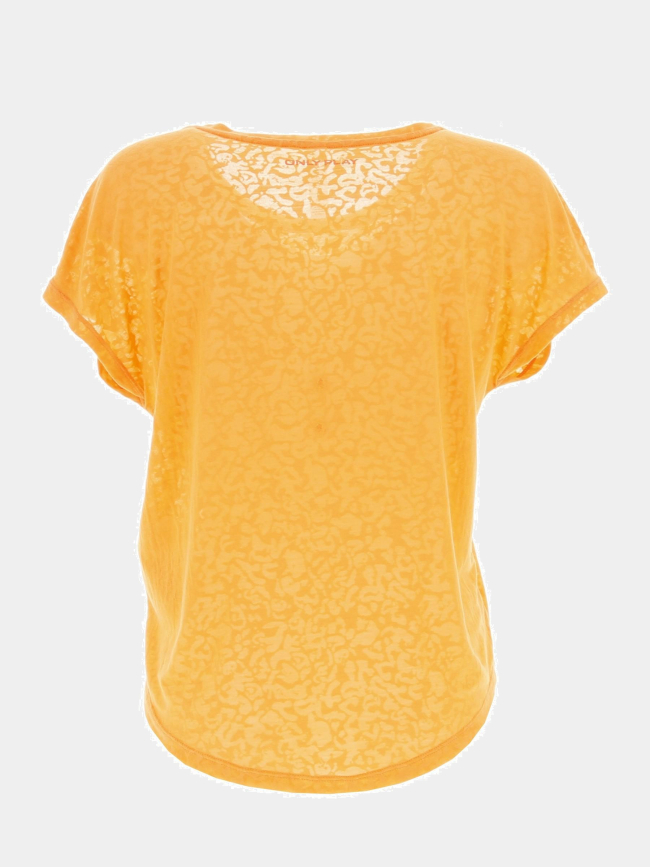 T-shirt top loose orange femme - Only