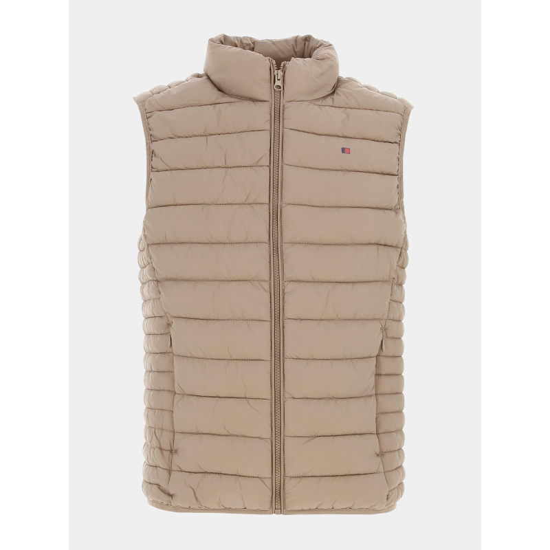 Doudoune sans manche terry beige homme - Teddy Smith