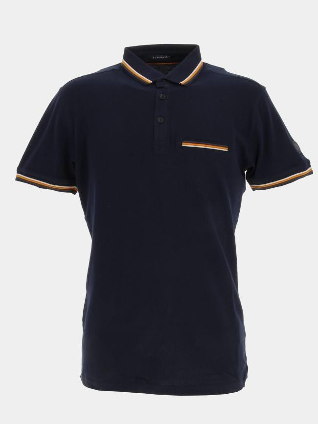 Polo bengal bleu marine homme - Sun Valley