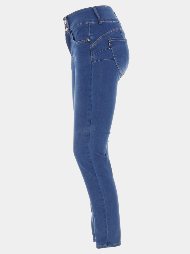 Jean skinny double up effect 230 bleu femme -Tiffosi