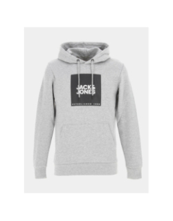 Sweat à capuche big logo gris homme - Jack & Jones