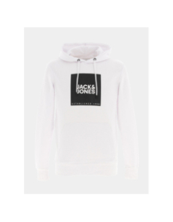 Sweat à capuche big logo blanc homme - Jack & Jones