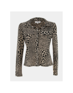 Chemise tobbie léopard beige femme - Morgan