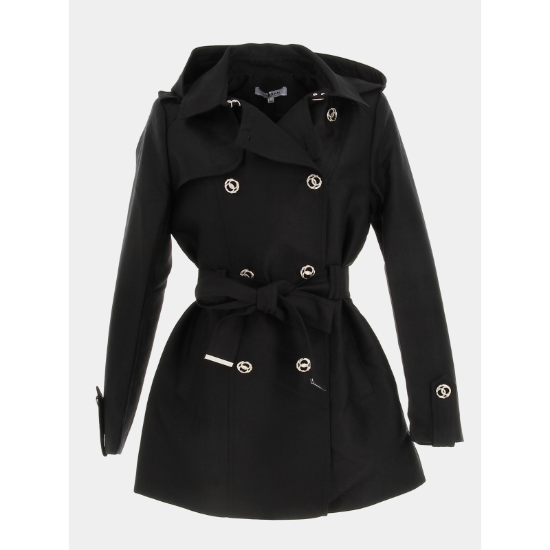 Trench à capuche amovible gedeo noir femme - Morgan
