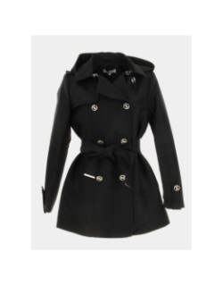 Trench à capuche amovible gedeo noir femme - Morgan