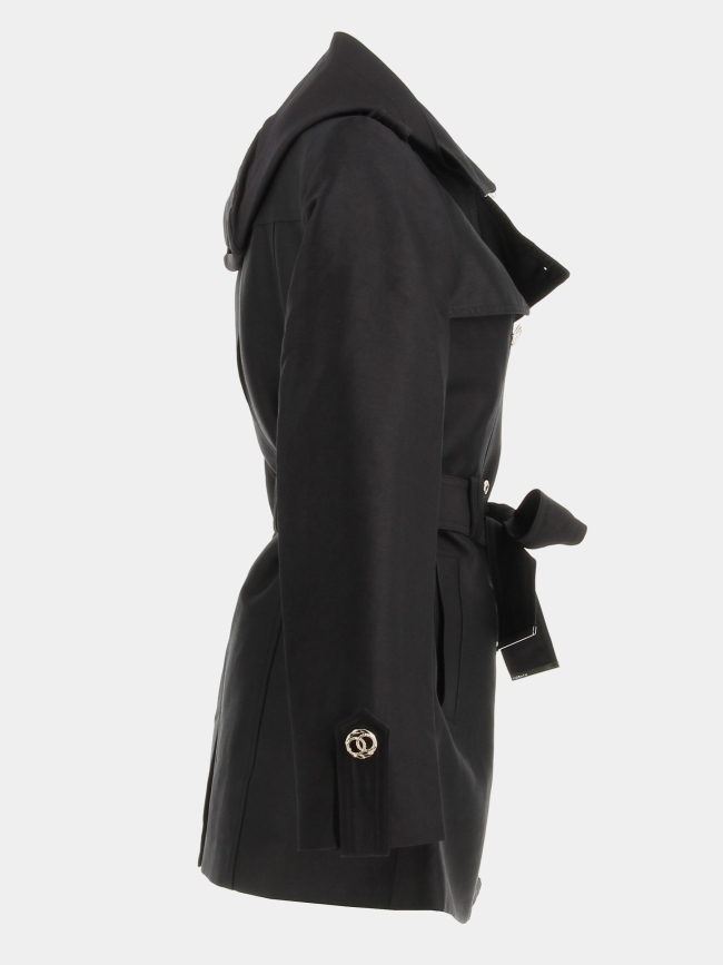 Trench à capuche amovible gedeo noir femme - Morgan