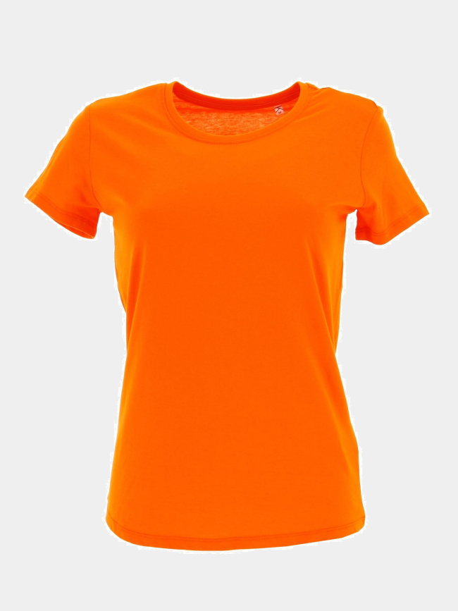 T-shirt uni orange femme - Kariban