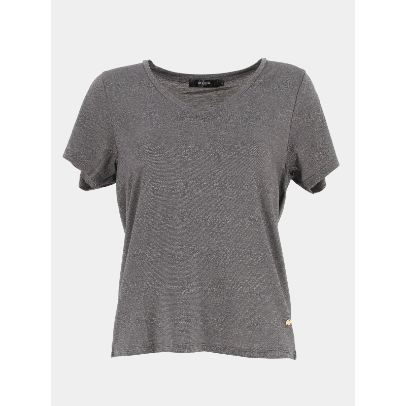 T-shirt glowy gris femme - Deeluxe