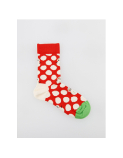 Chaussettes à pois bonhomme de neige rouge - Happy Socks