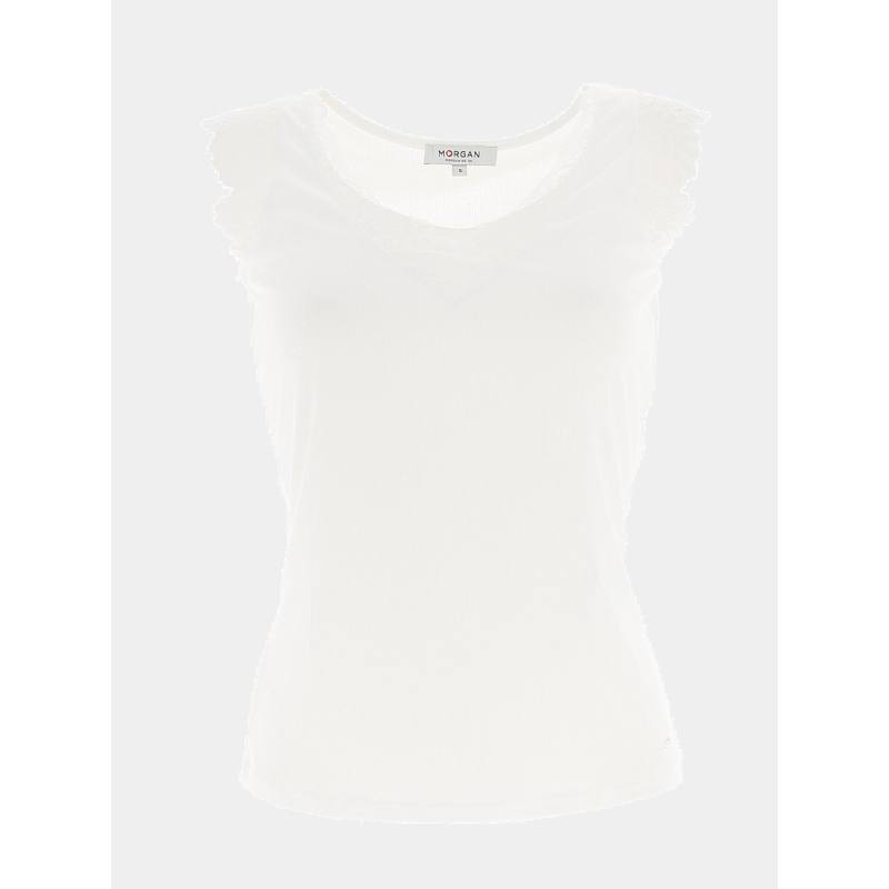 Débardeur col v didou blanc femme - Morgan