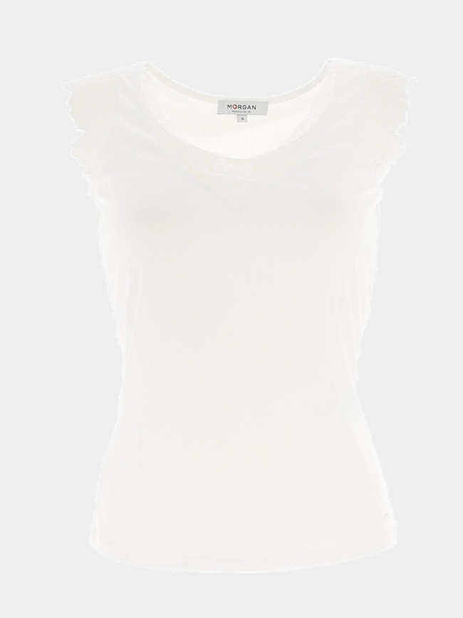 Débardeur col v didou blanc femme - Morgan