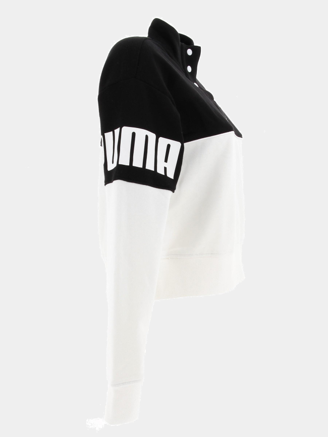 Sweat crop wer hp crew noir/blanc femme - Puma