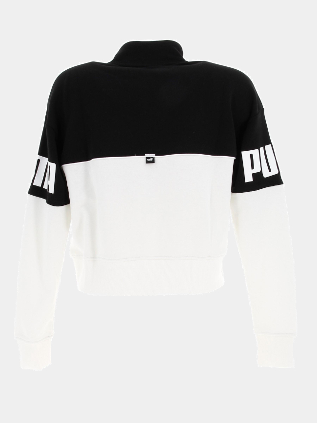 Sweat crop wer hp crew noir/blanc femme - Puma