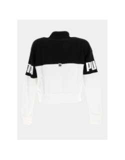 Sweat crop wer hp crew noir/blanc femme - Puma