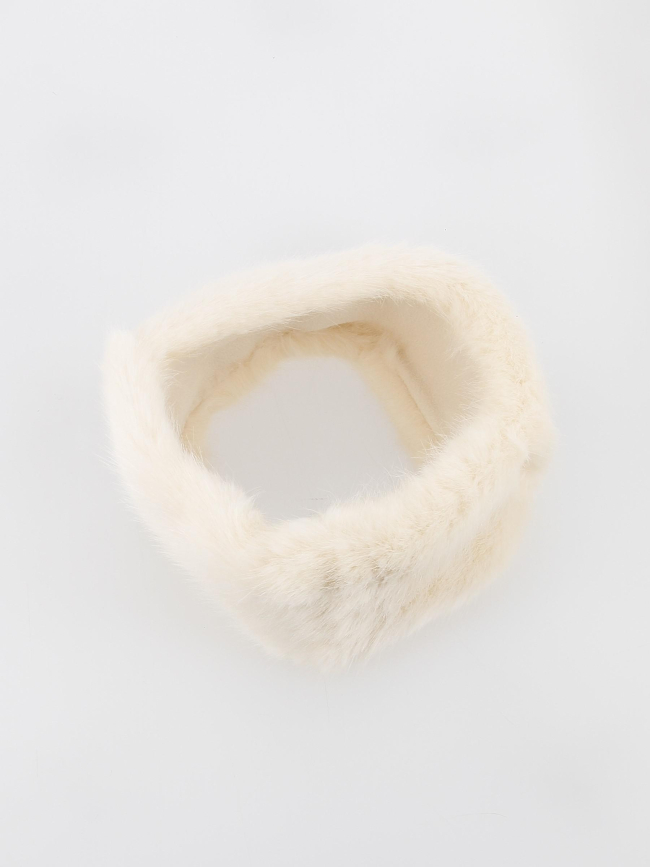 Bandeau fausse fourrure blanc femme - Barts