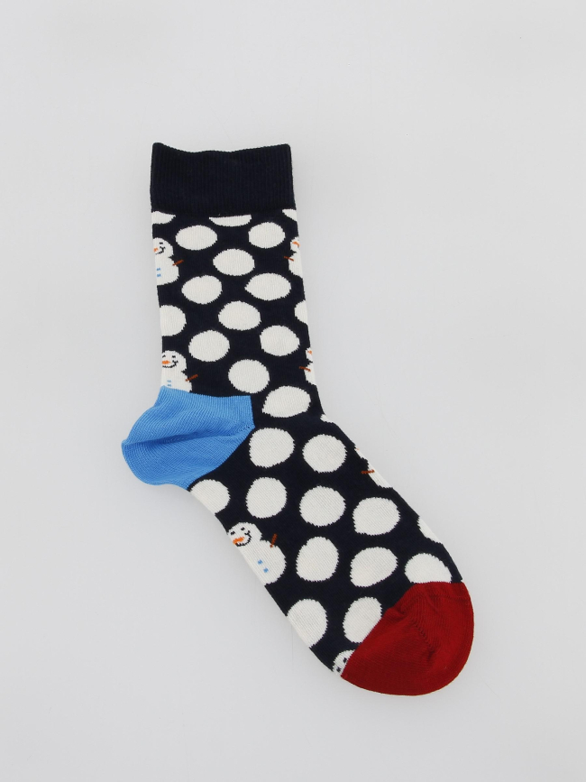 Coffret cadeau chaussettes à pois snowman noir - Happy Socks