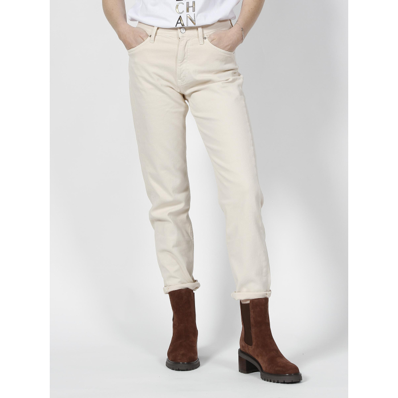 Jean mom ankle beige femme - Calvin Klein