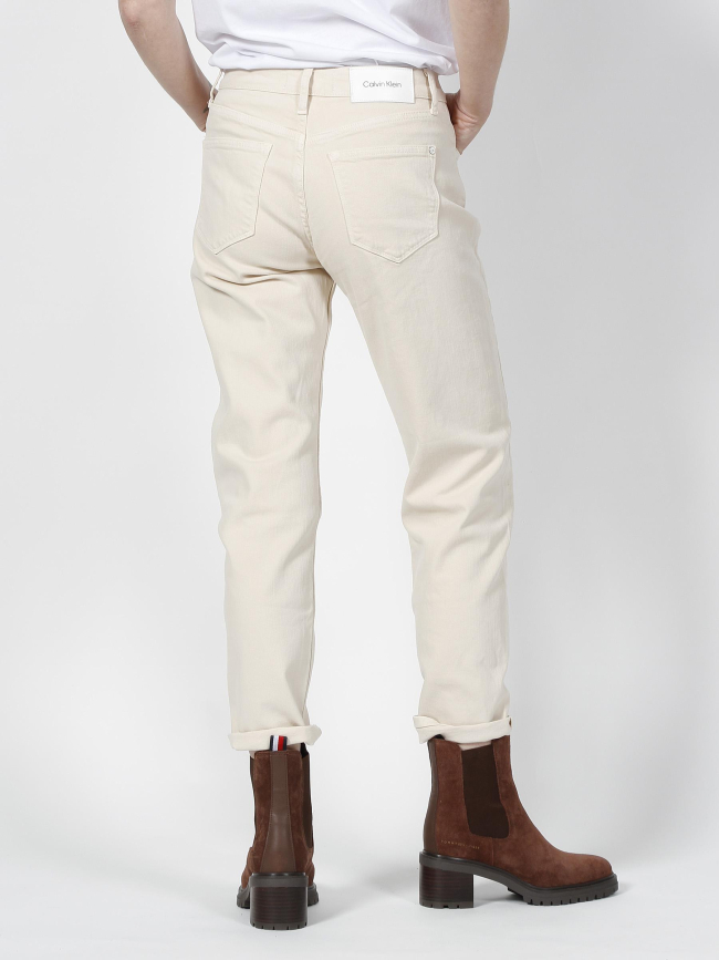 Jean mom ankle beige femme - Calvin Klein